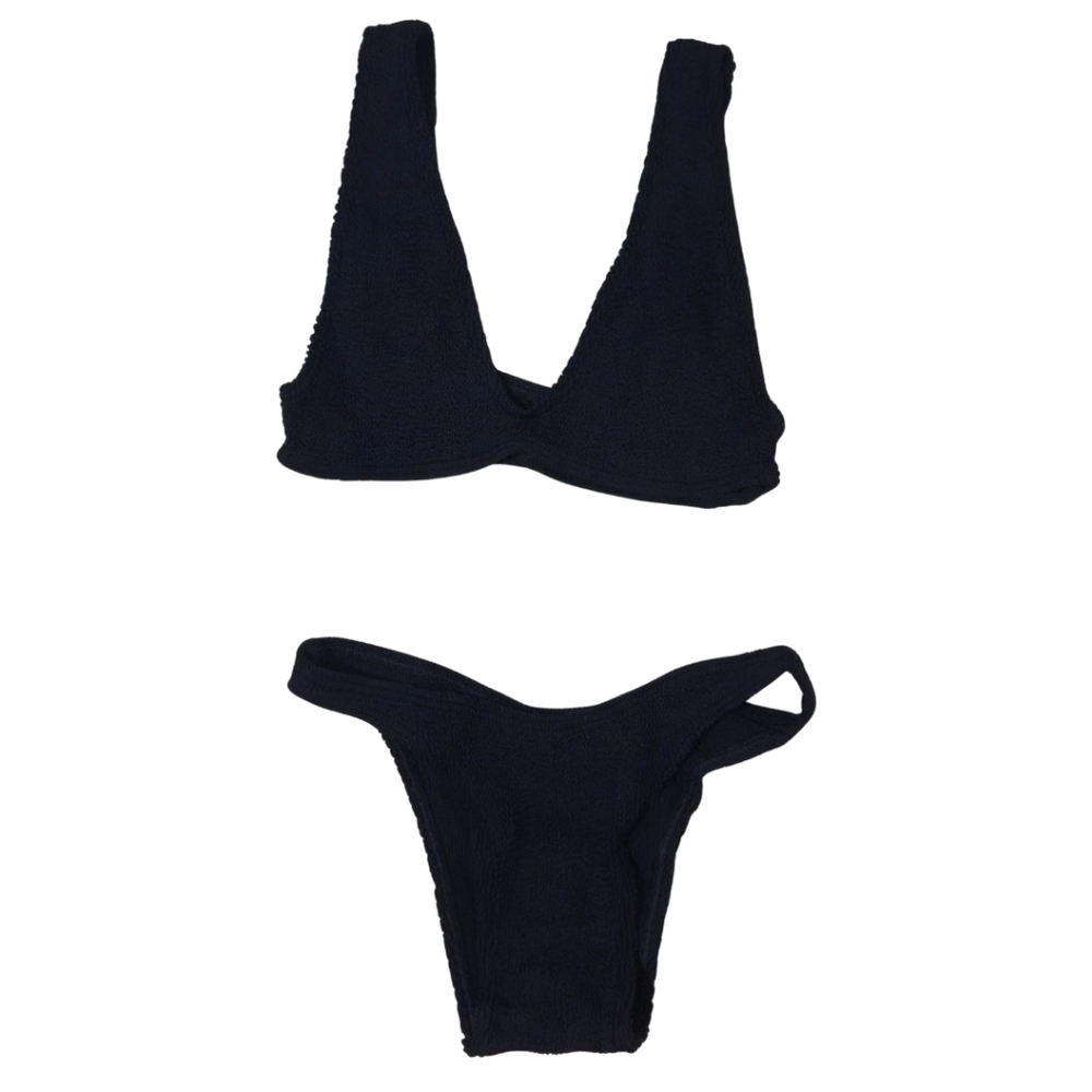 BOND-EYE Scout Bikini Set Swimsuit Crinkle ONE SIZE Black 🌞